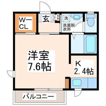 秋津入口(県通) 徒歩2分 2階の物件間取画像